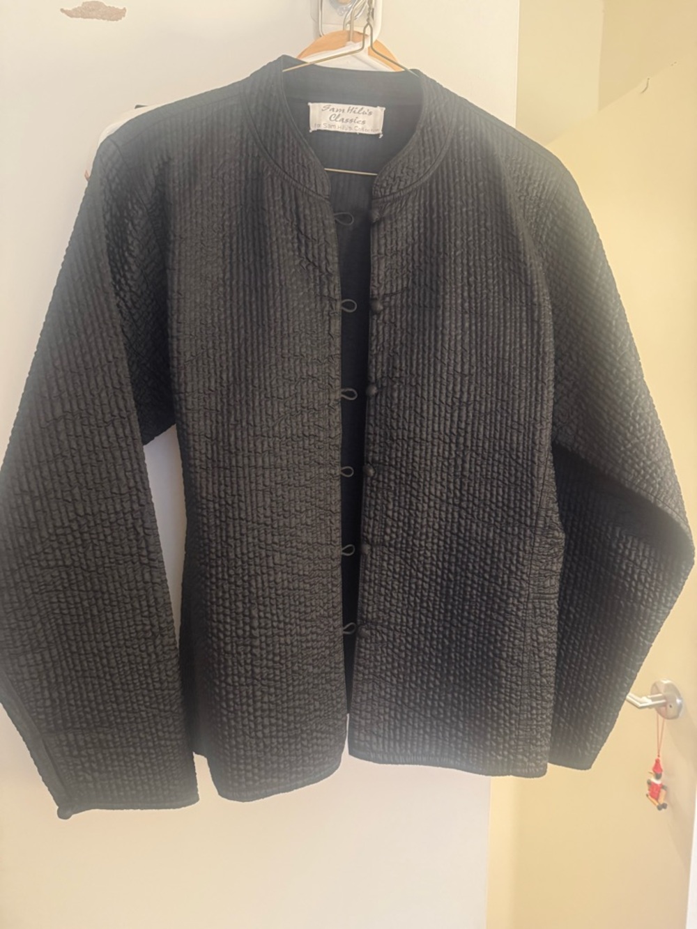 Quilted Black Women's Jacket in Silk